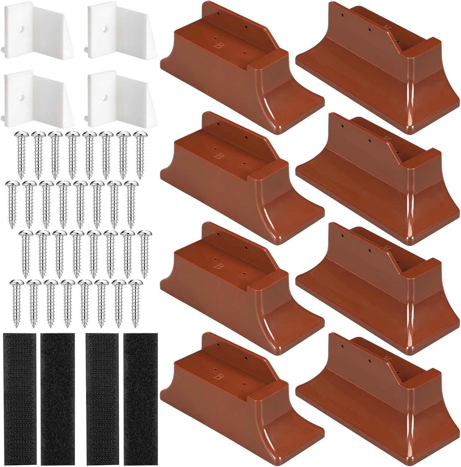 8 Pack Chair Risers Non Slip Chair Lifters for Adults Seniors and Elderly Brown Seat Raiser for Sitting and Standing Assistance Compatible with Wooden Base Recliners