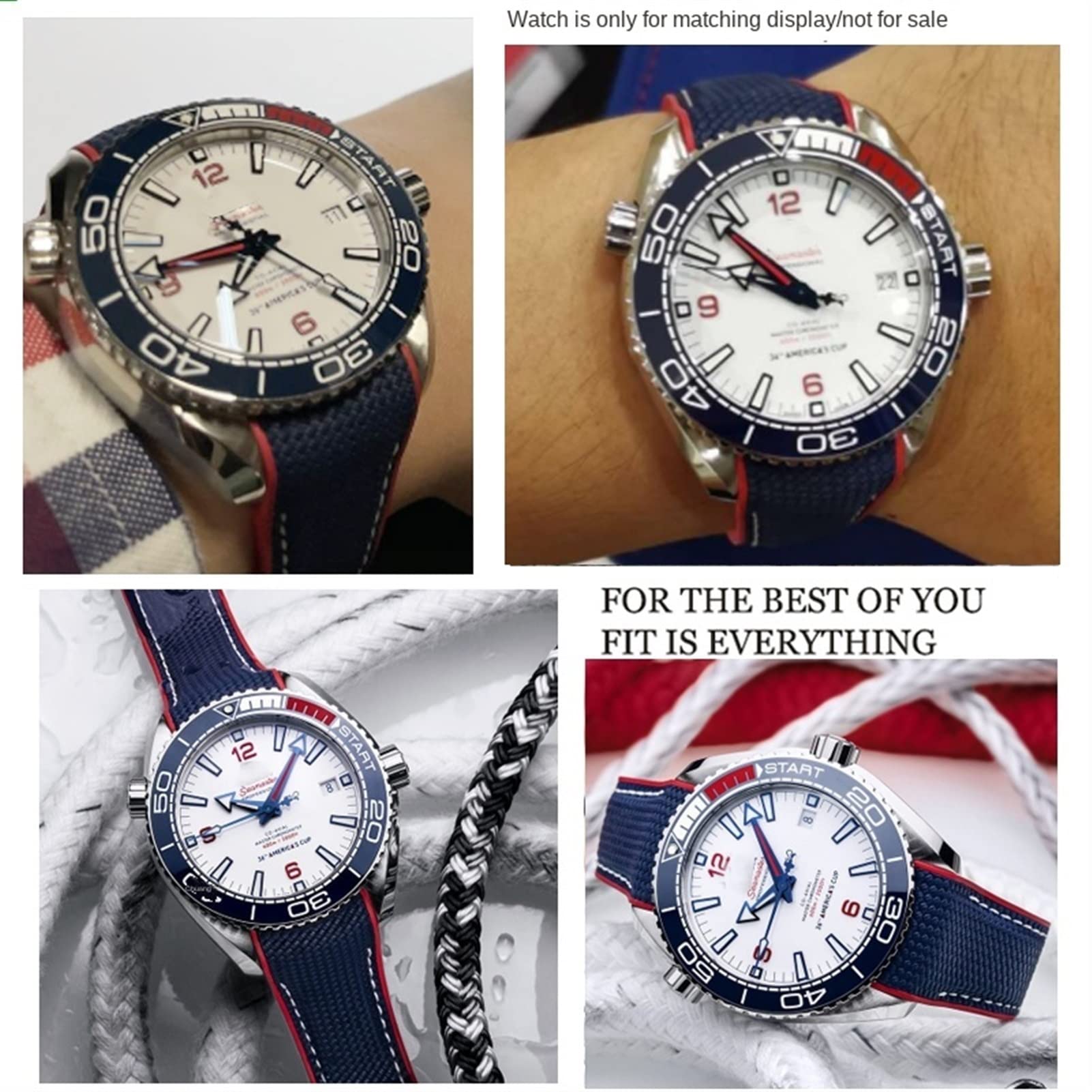 JDIME Pour Omega Strap Seamaster 300 Speedmaster 8900 Marine Seahorse Diving600 American Cup Limited Edition Series Silicone Watch Watch Band