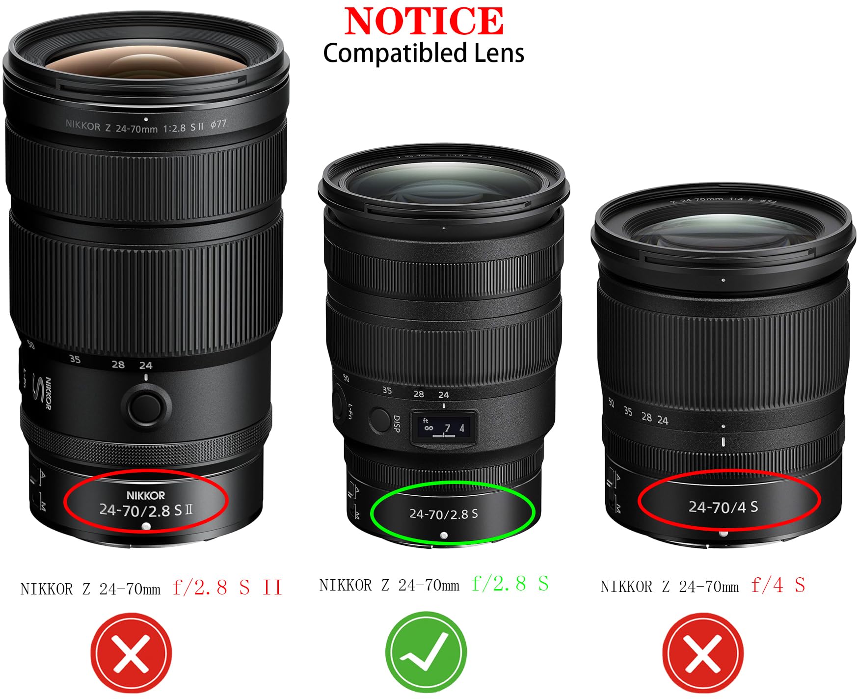 Amazon.com : HB-87 Lens Hood for Nikon NIKKOR Z 24-70mm f/2.8 S