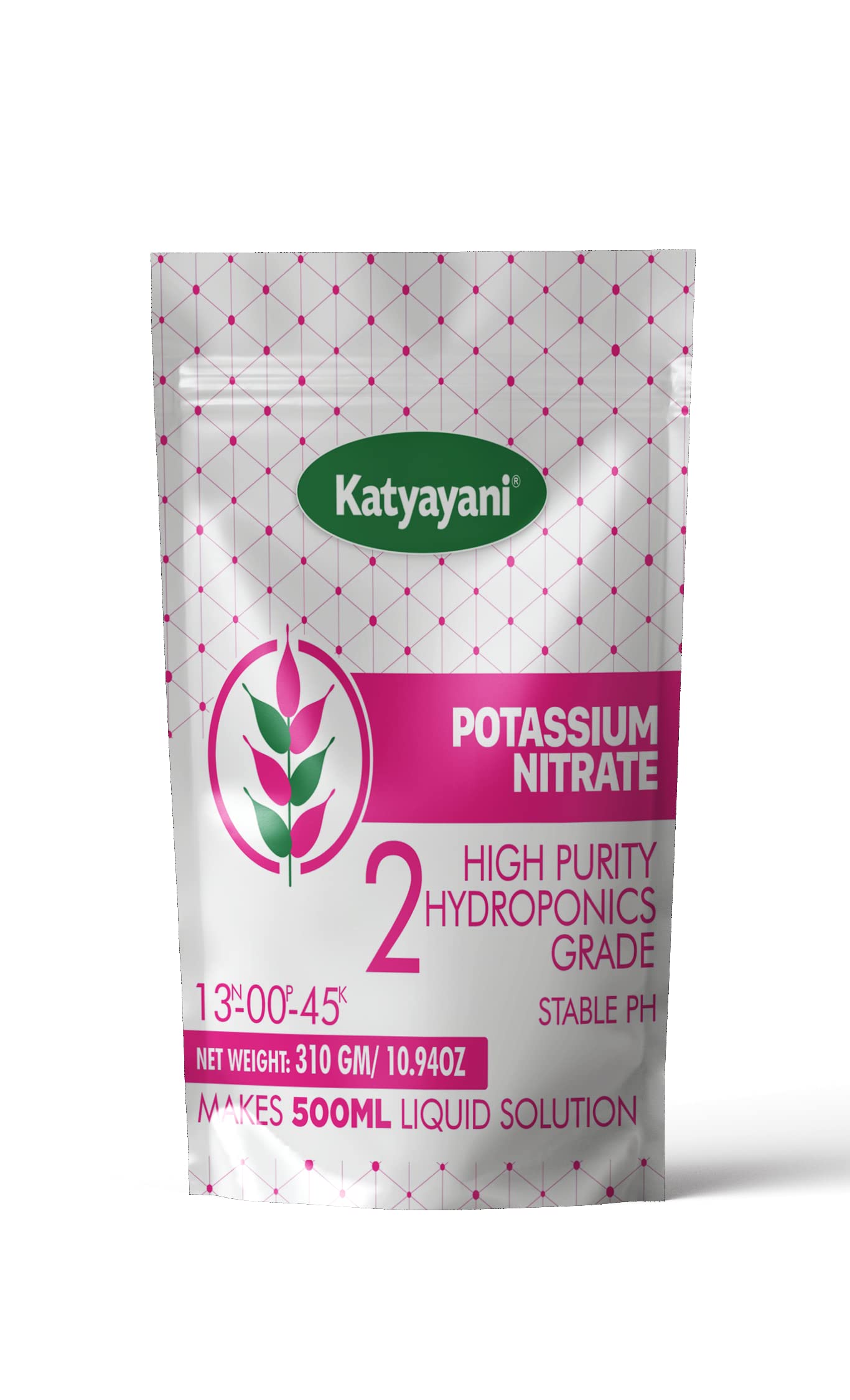 Katyayani Hydroponics Potassium Micronutrient for Home & Garden| Root Enhancer, Plant Growth, Bloom booster & Increase size, color of Fruits, Flowers, Vegetables Indoor Outdoor Plants (310gx1)