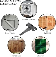 Vista 7 de HOME MASTER HARDWARE Bisagra decorativa de 4 pulgadas para puerta de almacenamiento, bisagra para puerta de almacenamiento, bisagras en T con Negro