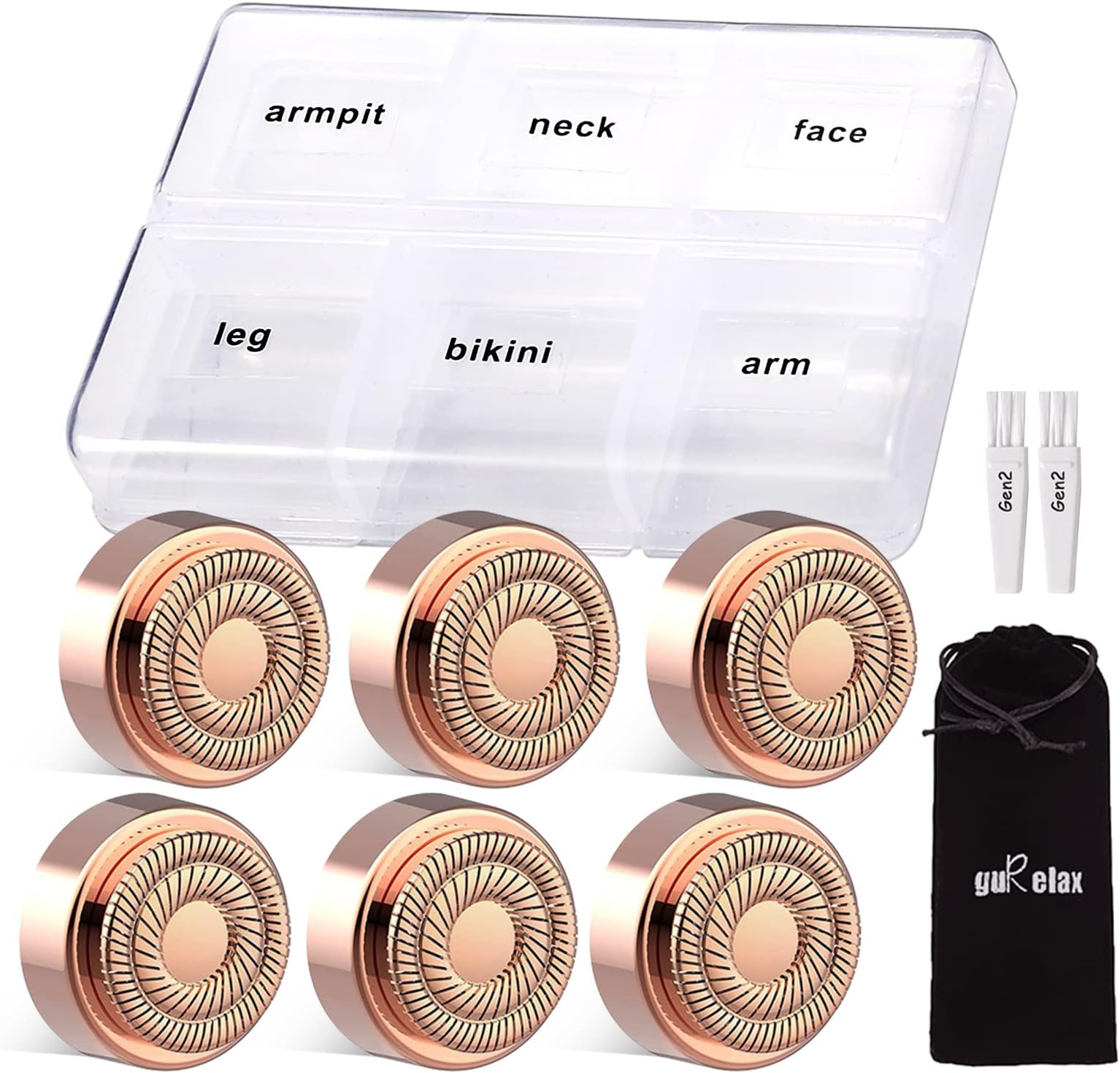 Facial Hair Remover Replacement Heads for Flawless Finishing Touch, The Flawless Replacement Head Gen 2 for Face Hair Removal Shaver for Women, Smooth and Painless As Seen on TV