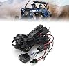 LKV UTV Fan Override Switch Kit with Relay, Plug & Play Cooling Fan Override 360W Wiring Harness LED Rocker Switch Compatible with Polaris RZR Ranger Can-Am X3 Maverick ATV
