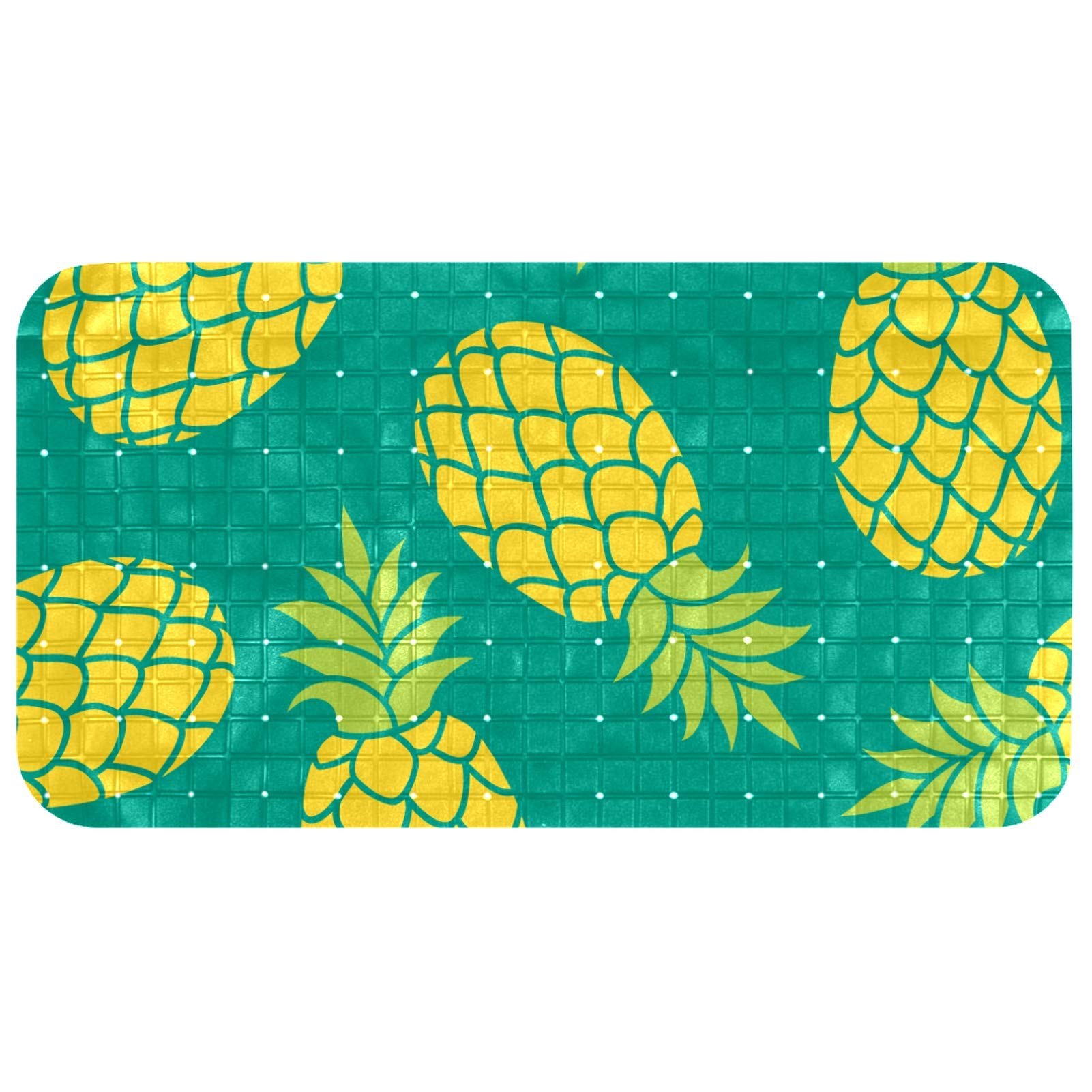 Alfombra de bañera y ducha Bennigiry PVC ecológico suelo 14.7 x 26.9 pulgadas piña