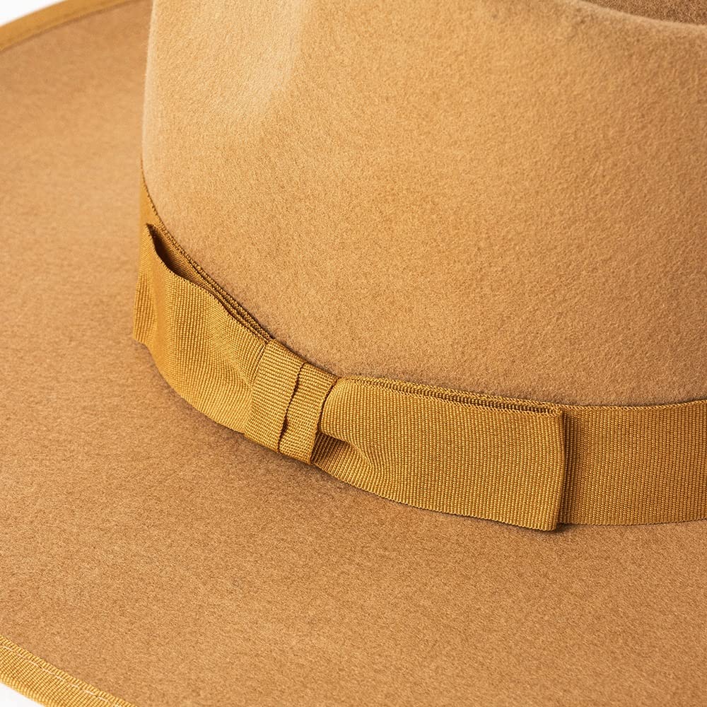 Lack of color womens Wide Brim Felt Fedora Hat in Camel size large Lack Of Color Wide Brim Felt Fedora in Camel main image 2