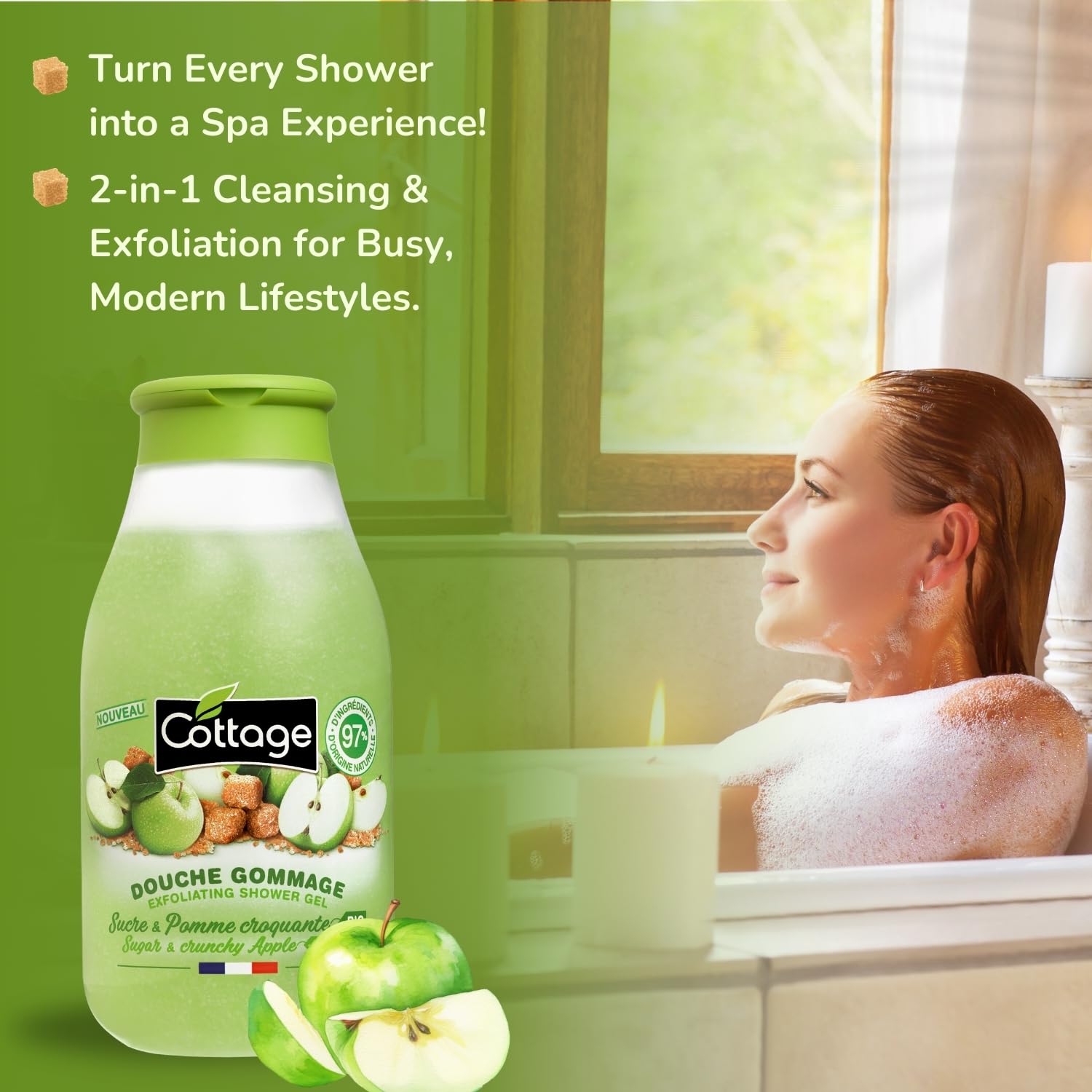 Peeling Peeling - Organiczny cukier i chrupiące jabłko - 97% składników pochodzenia naturalnego