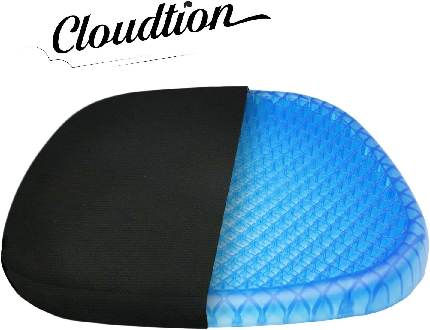 Gel Orthopedic Sturdy Seat Cushion- Column-Buckling Tech, Comfortable and Cool, Prevents Sweaty Bums, for Cars, Wheelchair, Office or Living Room Chairs, Airplane, etc.