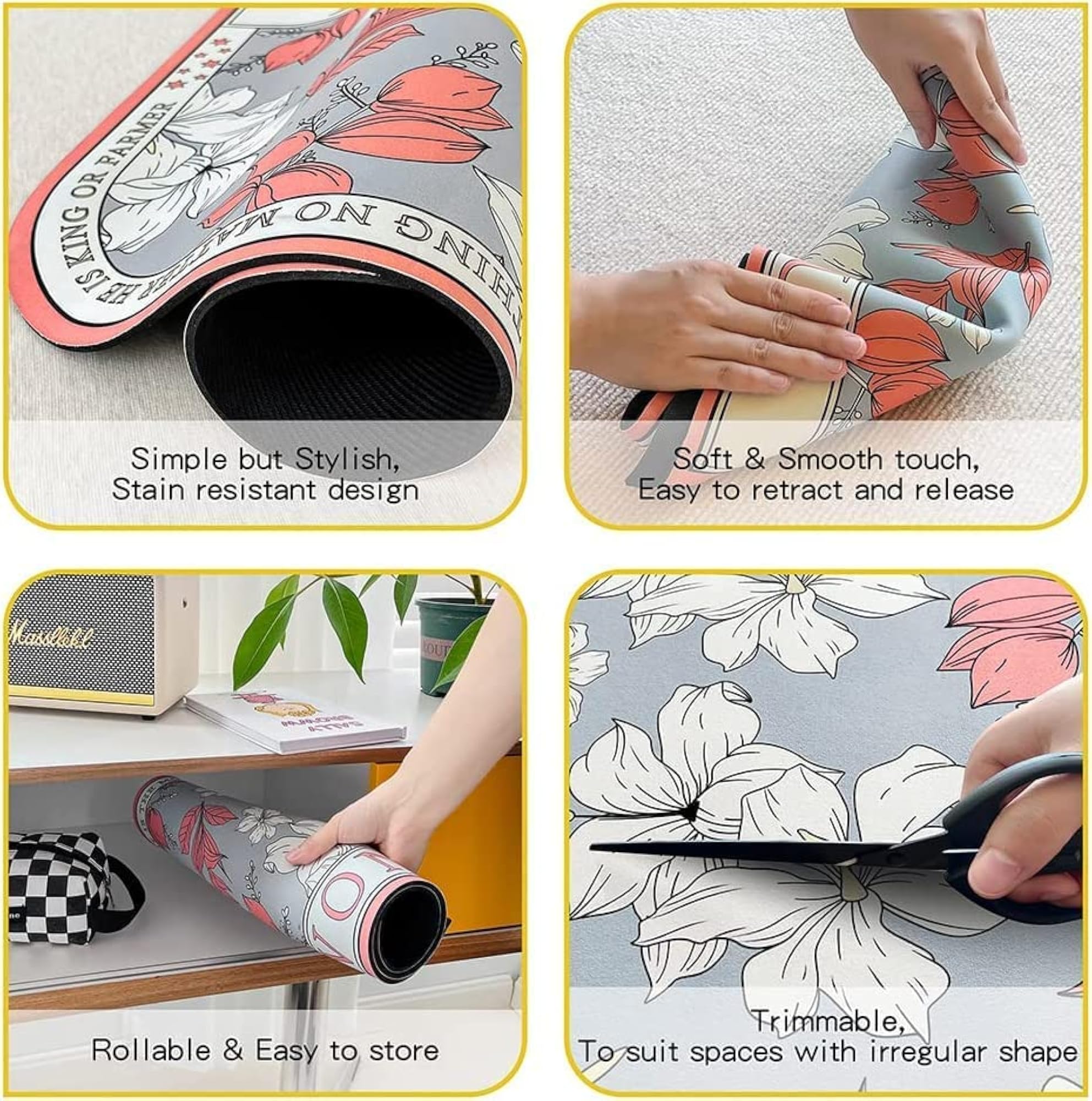 Quick Drying Non-Slip Diatom Mud Bath Rug, Super Absorbent