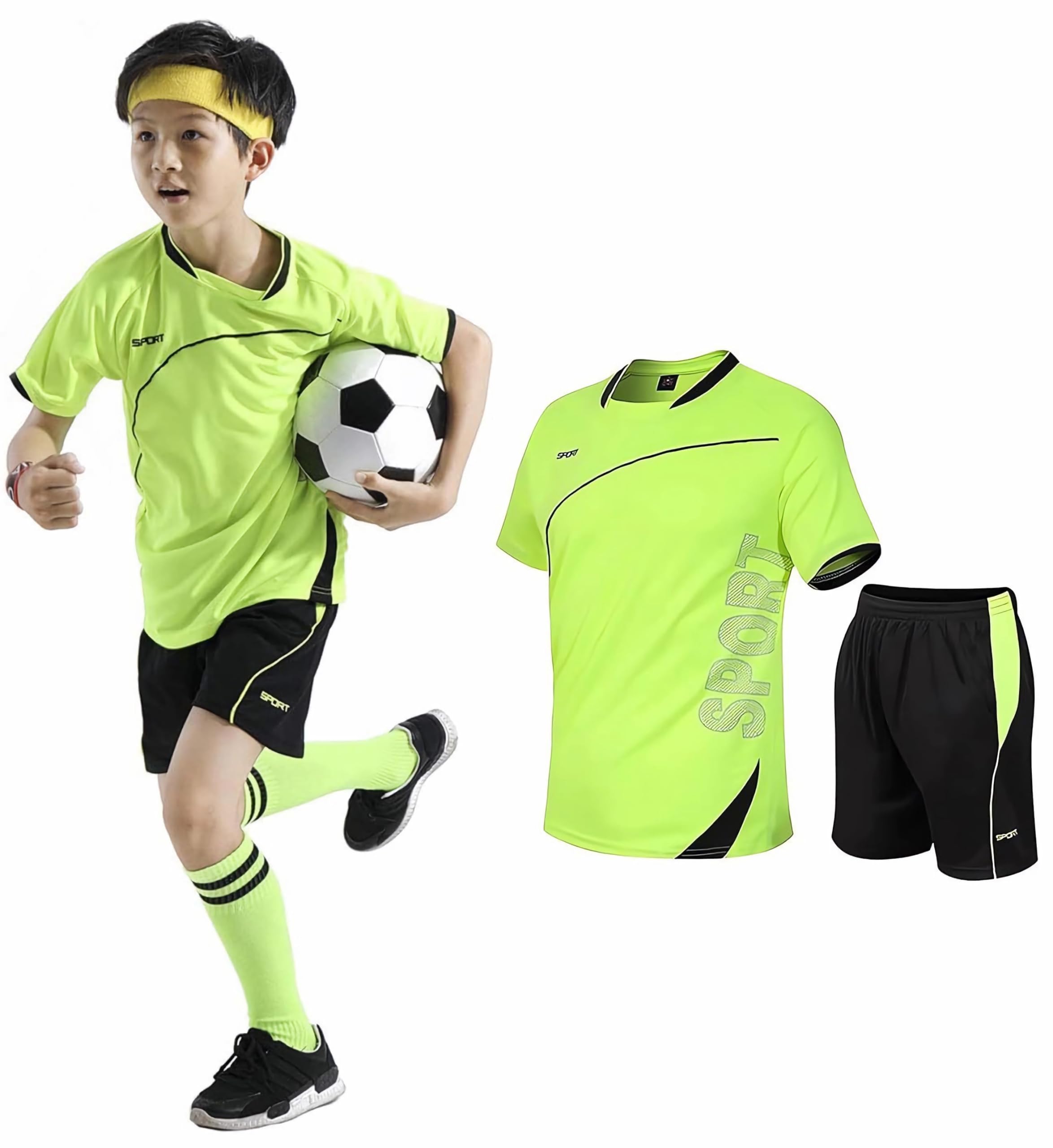 Hikewinunisex Kids Football Kits Sports Clothing Sets Uniform