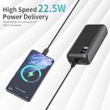 PowerBank 50,000 mAh Large Capacity, 22.5 W Power Bank PD20W Fast Charging External Mobile Phone Battery USB C with LED Display 3 Outputs & 2 Inputs Portable Charger for iPhone 16 15 14 13 12 Pro Max - 8