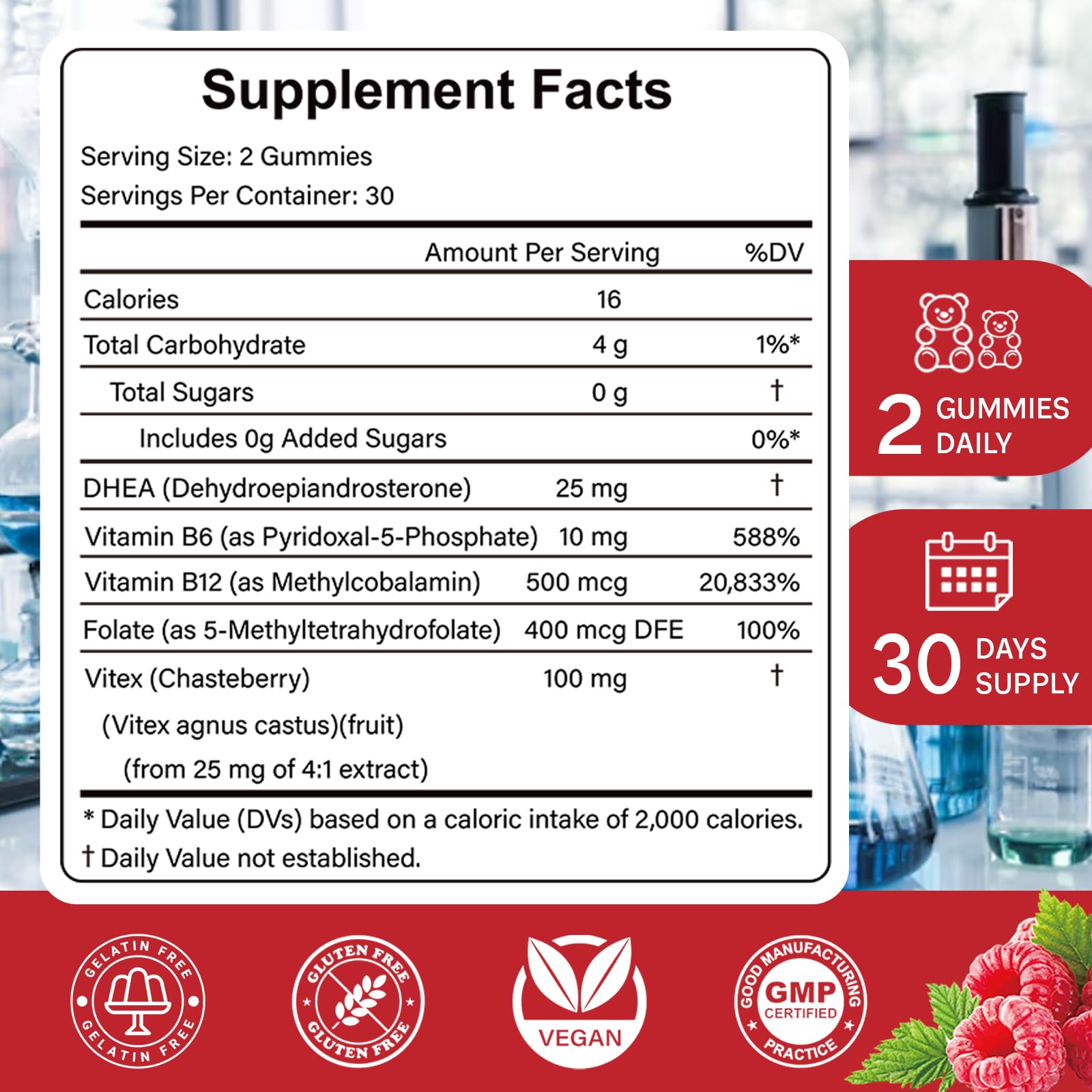 DHEA Supplement for Women, DHEA Gummies 25mg, 60 Count — Amazon image 7