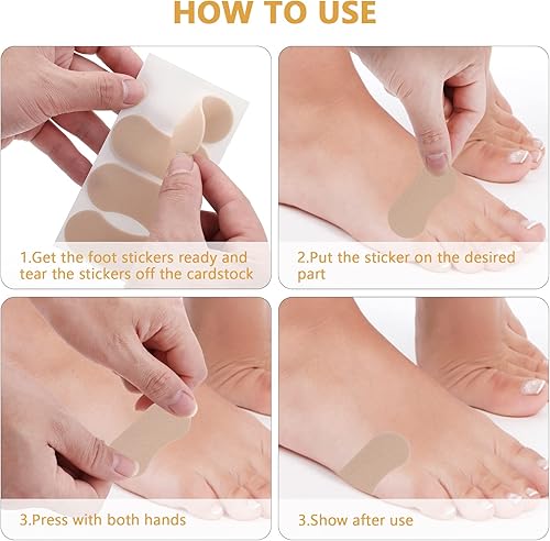 Miniatura 4 de Sibba Almohadillas finas de franela con cinta Moleskin, ampolla de espuma adhesiva para pies, parches de cinta para el cuidado de los pies, insertos