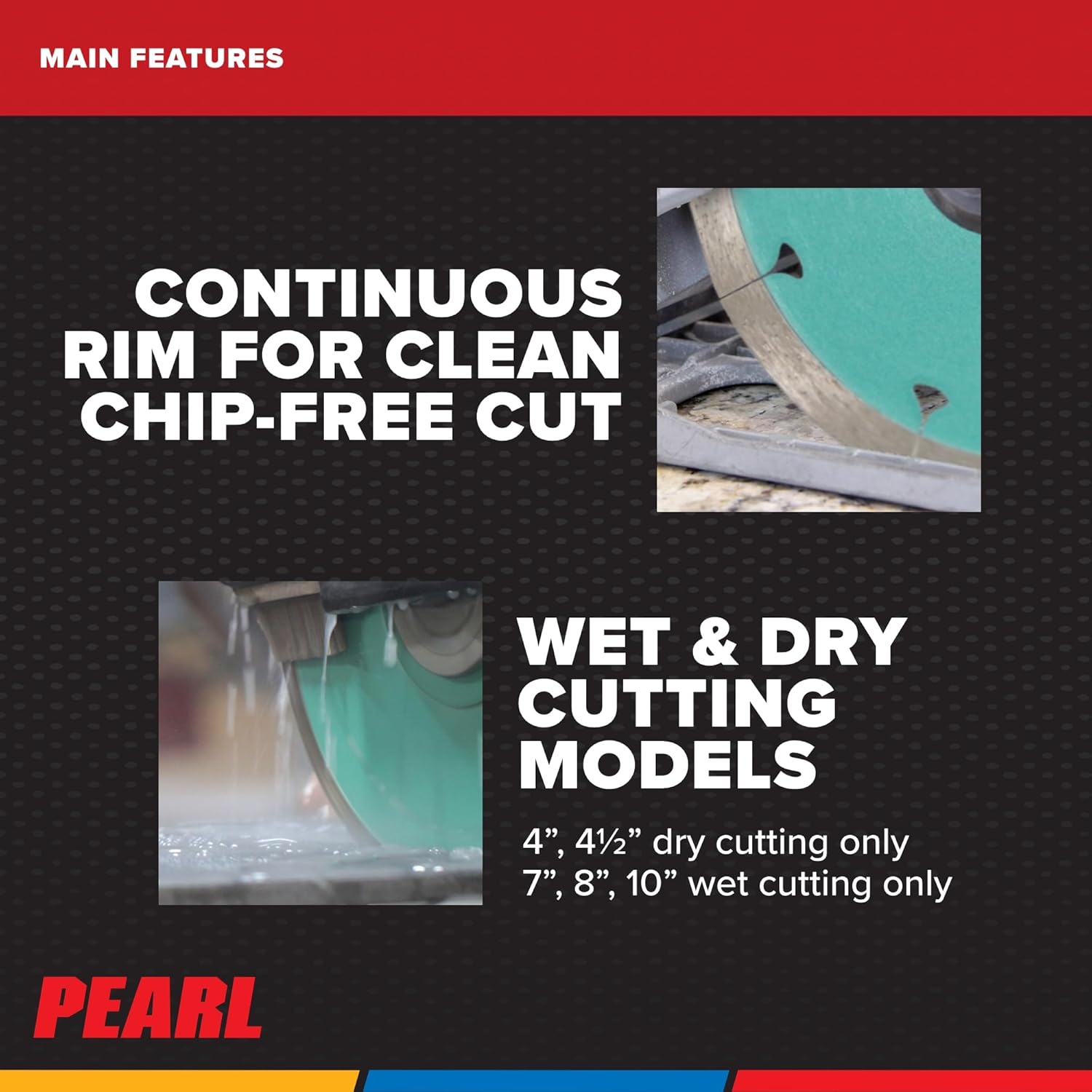 PEARL ABRASIVE CO. P4 Porcelain Blade 7" 5/8" Arbor