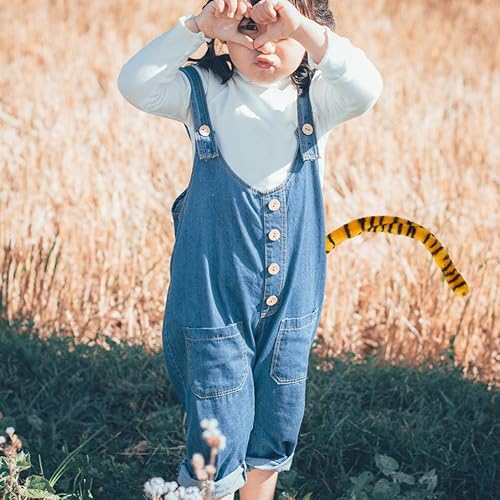 Miniatura 3 de ABOOFAN Cola de tigre para Halloween, cosplay, cola de animal de felpa, para disfraz, accesorio para cabina de fotos