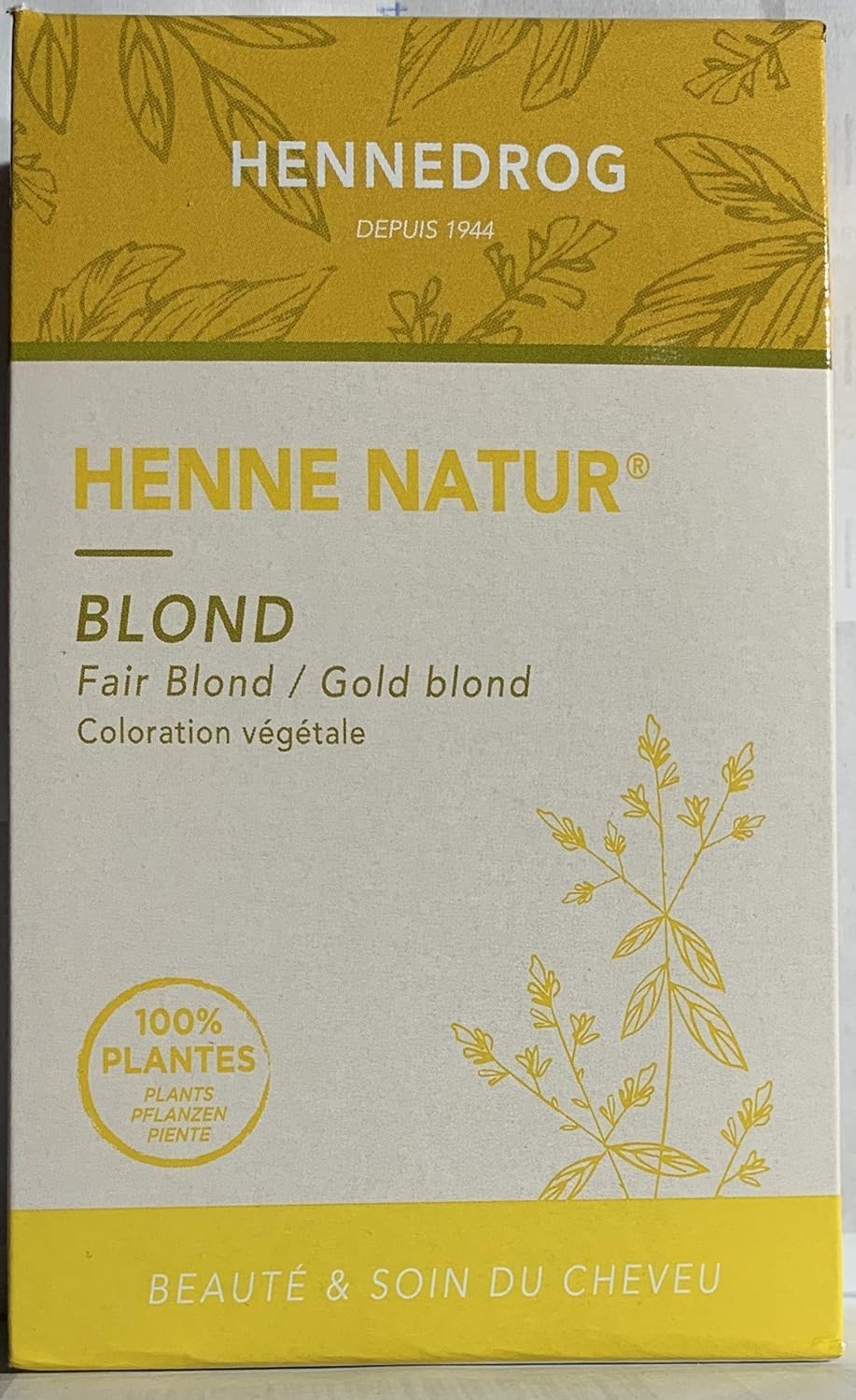 Hennedrog Vegetable Hair Dye - Light Blonde, Small, Ammonia and PPD Free, Natural Powder, Copper
