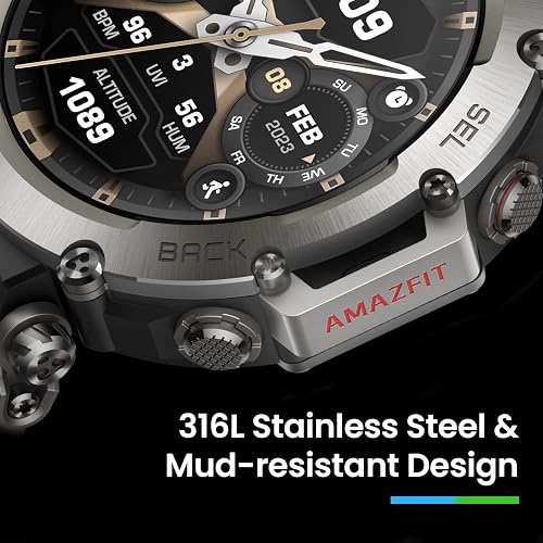 Amazfit T-Rex Ultra Smart Watch for Men, Route Import & Navigation, 6 Satellite Positioning Systems, Freediving Support & 10 ATM Waterproof, Rugged Outdoor Military-grade Smartwatch, Black - 8