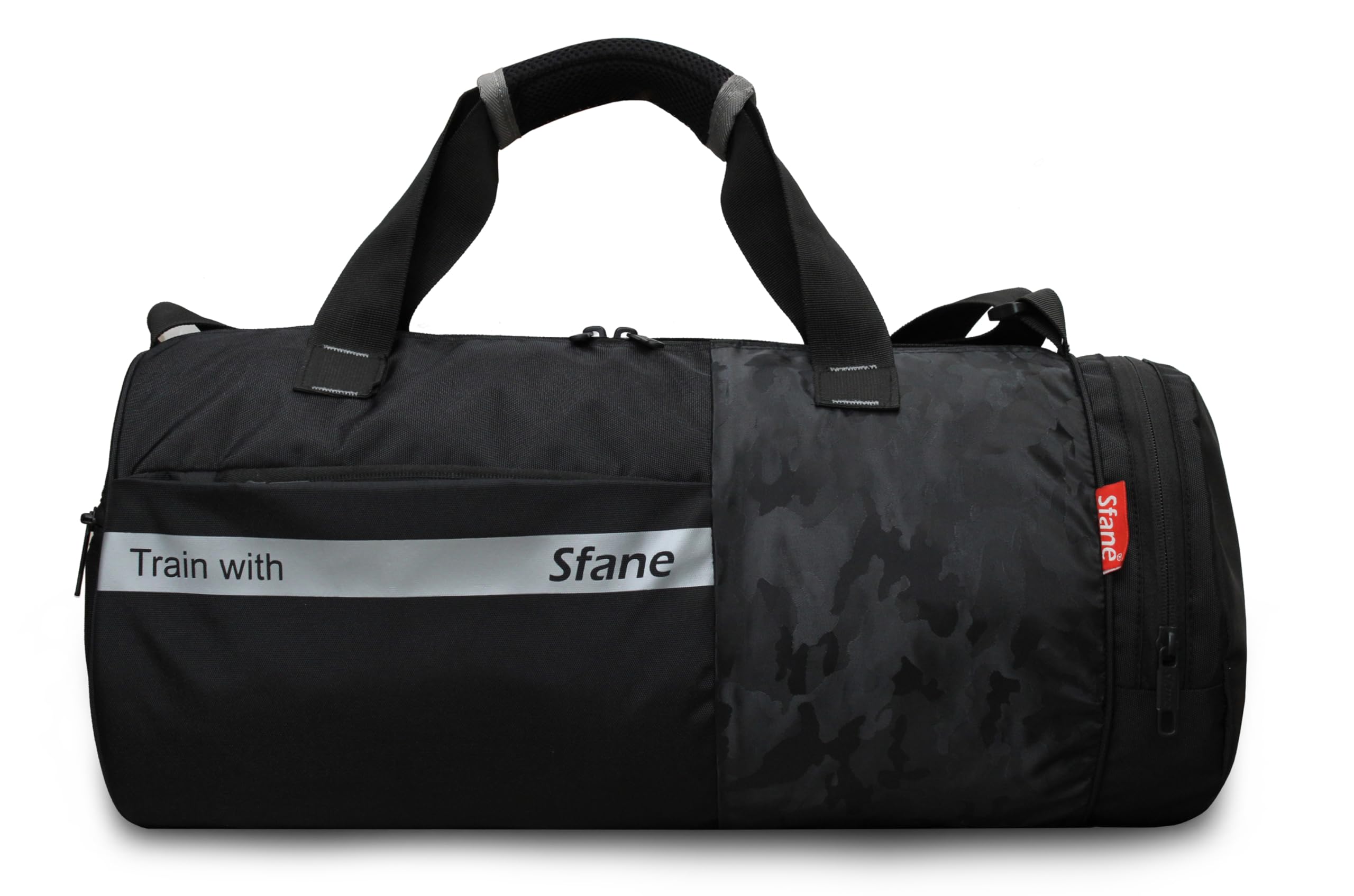 Sfane Gym Bags for Men with Separate Shoe Compartment Sports Gym Bags for Women Unisex Duffle Bags for Gym for Carry & Travel Adjustable Duffel Bags Sports Bag - Black