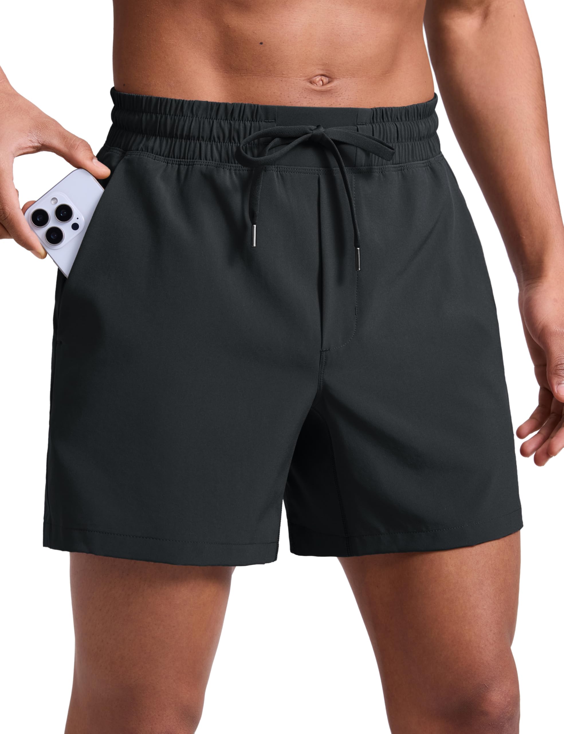 Men's Linerless Workout Shorts - 5'' Lightweight Quick Dry Running Sports Athletic Gym Shorts with Pockets
