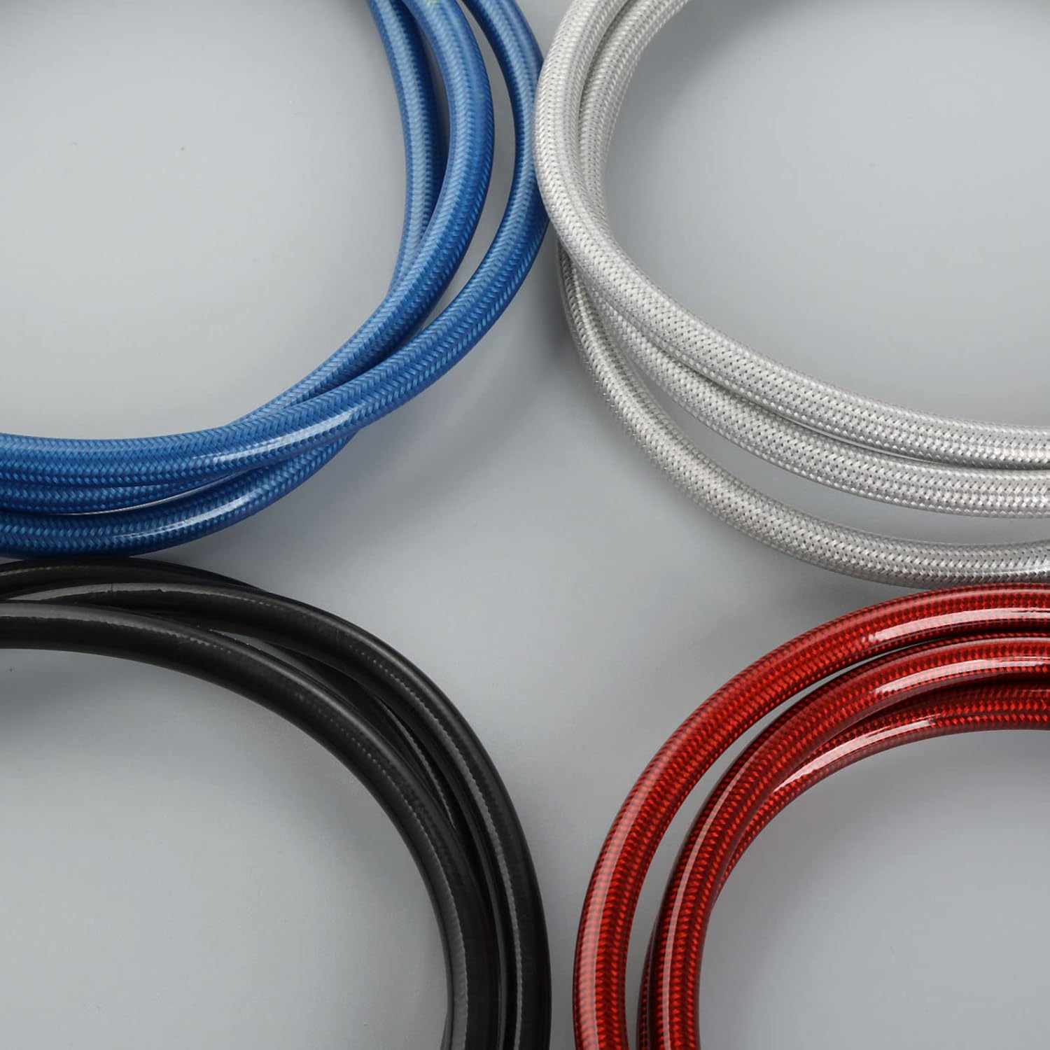 Mtsooning Motorcycle Brake Hose, 90cm Universal Hydraulic Clutch Oil Pipe, Motocross Braided Replacement for Pit Dirt ATV Sport Bikes Silver