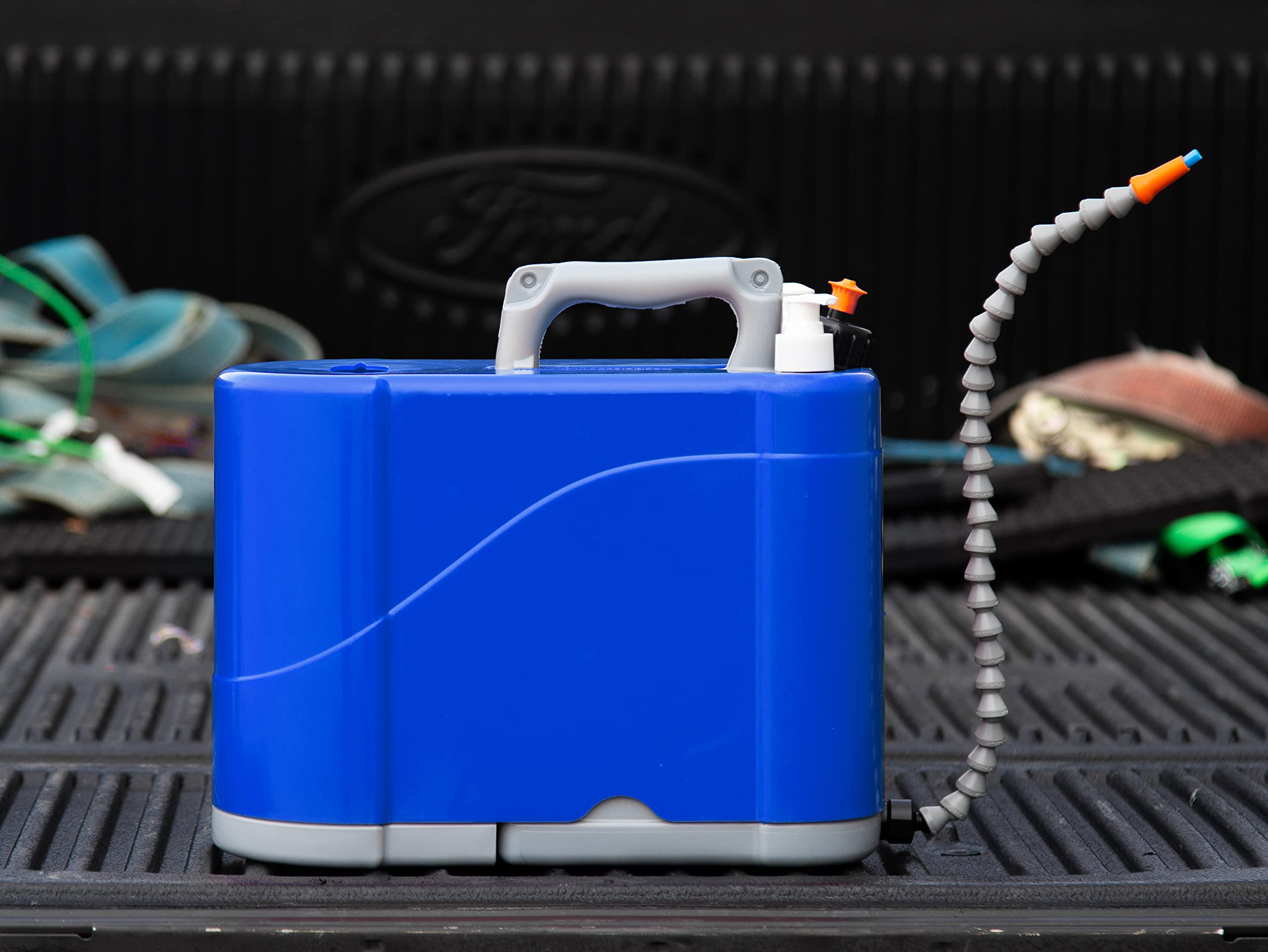 Lave Mains Mobile ShoulderSink Bleu avec Support de Fixation