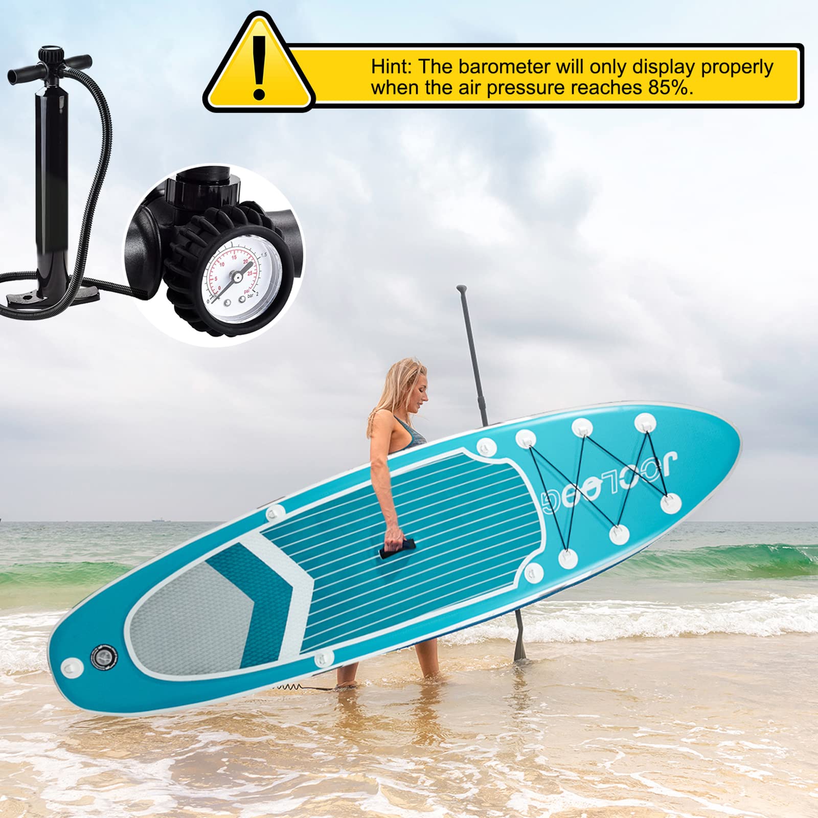 Paddle Board Gonflable with seat,JOOLOOG Ultra-Light Sup 6 inches