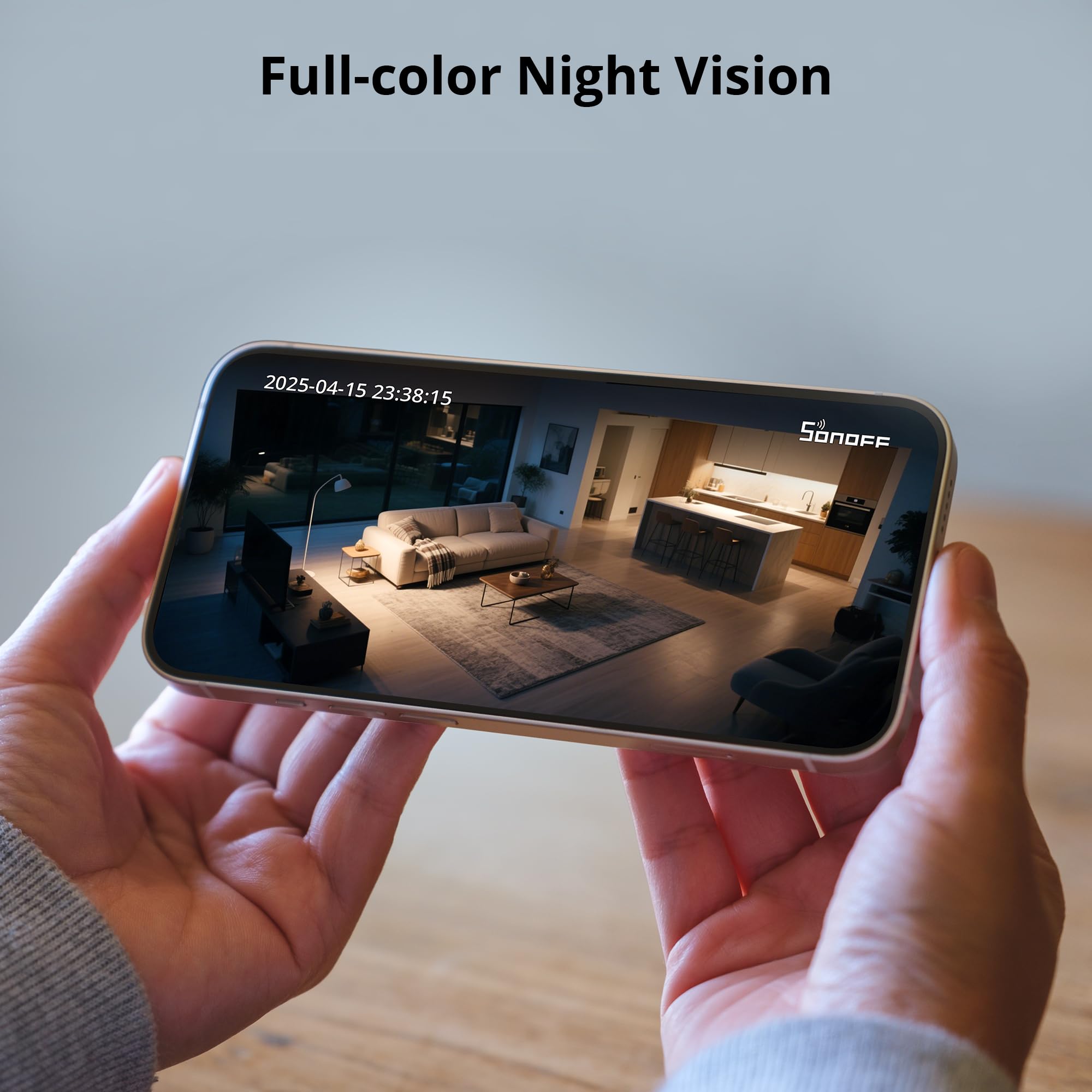 SONOFF Indoor Cam PT2, Telecamera Sicurezza WiFi Pan-Tilt 1080P, Visione 360°, Rilevamento Movimento/AI, Audio Bidirezionale, Notturna, Privacy, Cloud/SD, Compatibile Alexa e Google