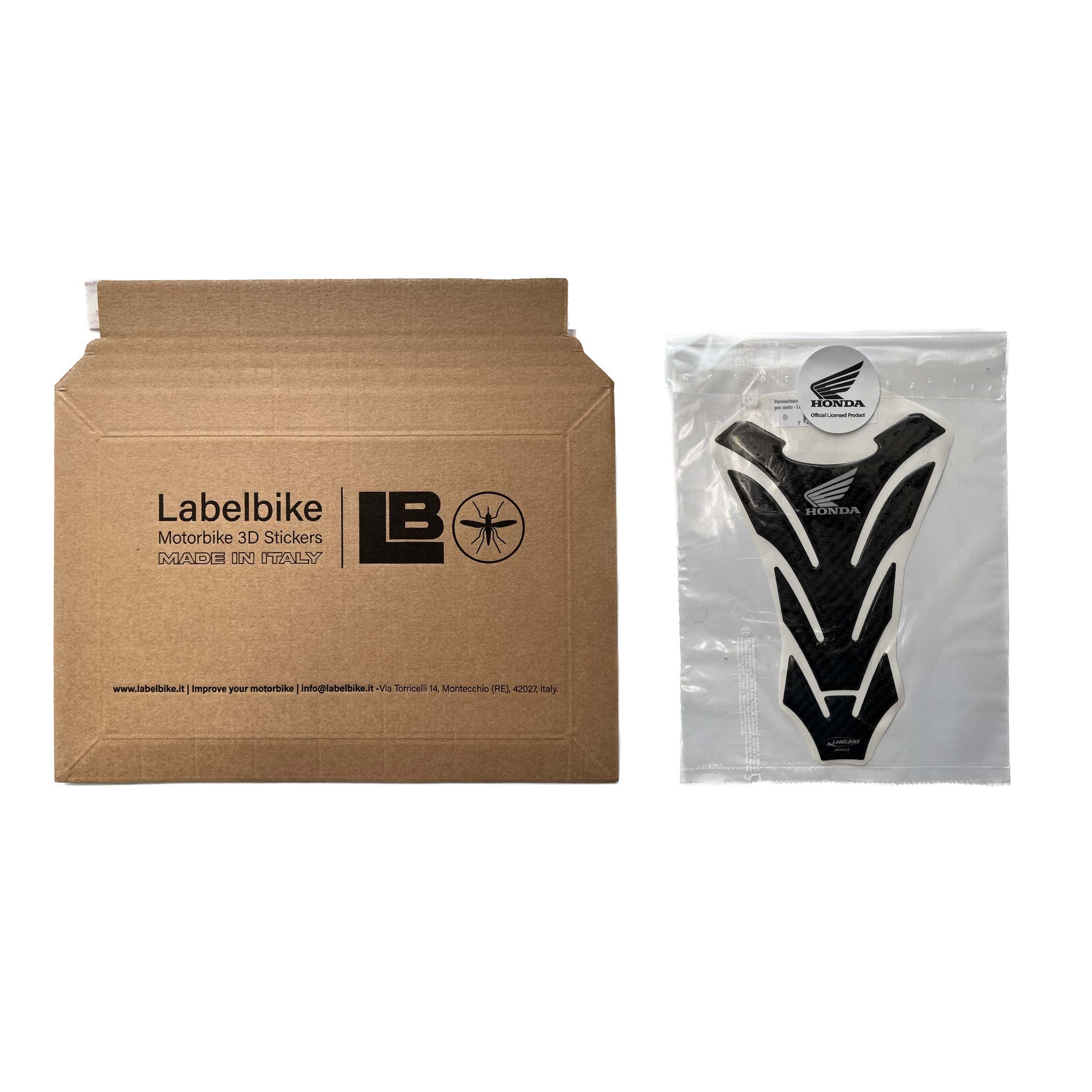 Adesivo 3D Honda Per Tappo Serbatoio - Licenza Ufficiale, Resina Gel, Rosso