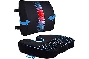 Lumbar Support Pillow & Seat Cushion for Lasting Comfort