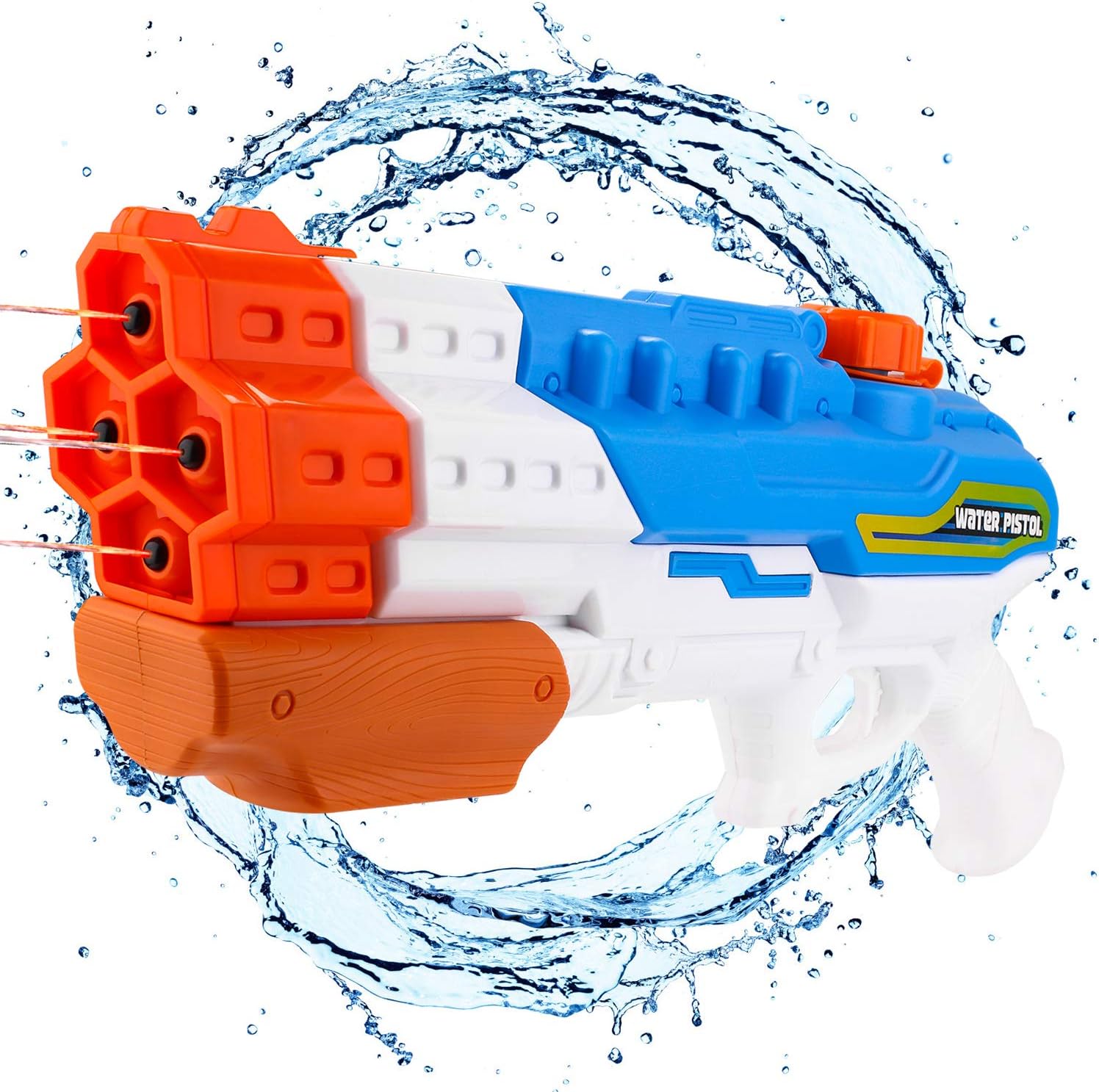 Balnore Water Gun, 4 Nozzles Water Blaster, 1200CC, 30ft Range, Kids & Adults