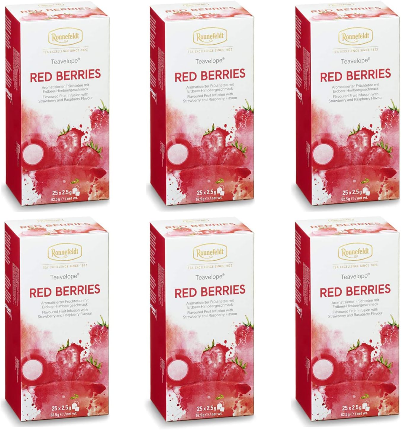 Ronnefeldt Red Berries Teavelope Box of 6