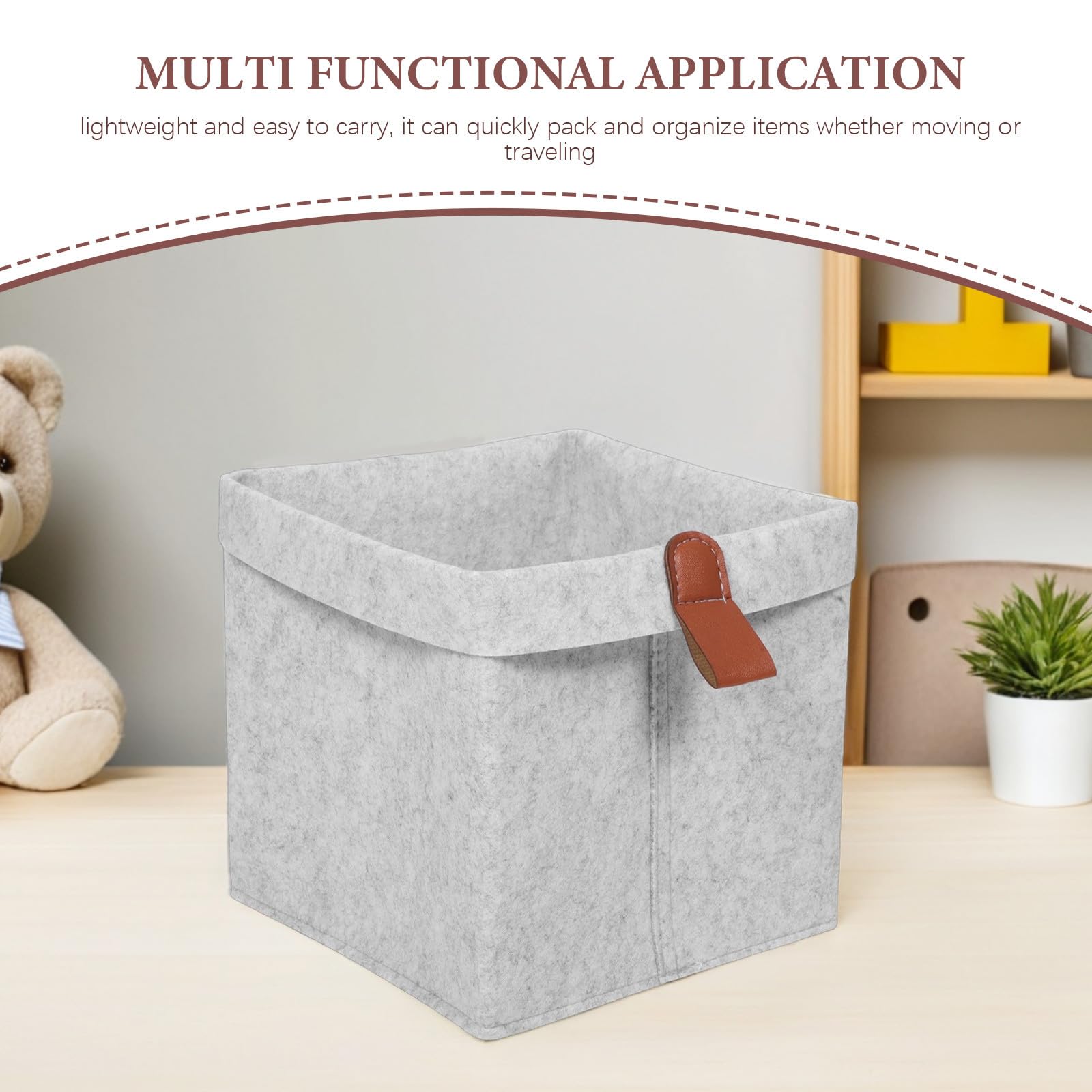 6 Stück Filzbox Aufbewahrung Faltbarer Filzkorb aus Vliesstoff mit Platzsparendem Design und Griffen Zusammenklappbare Aufbewahrungsbox im Würfelformat für Kinderzimmer und