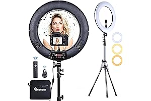 18 Inch Dimmable LED Ring Light with Phone Holder