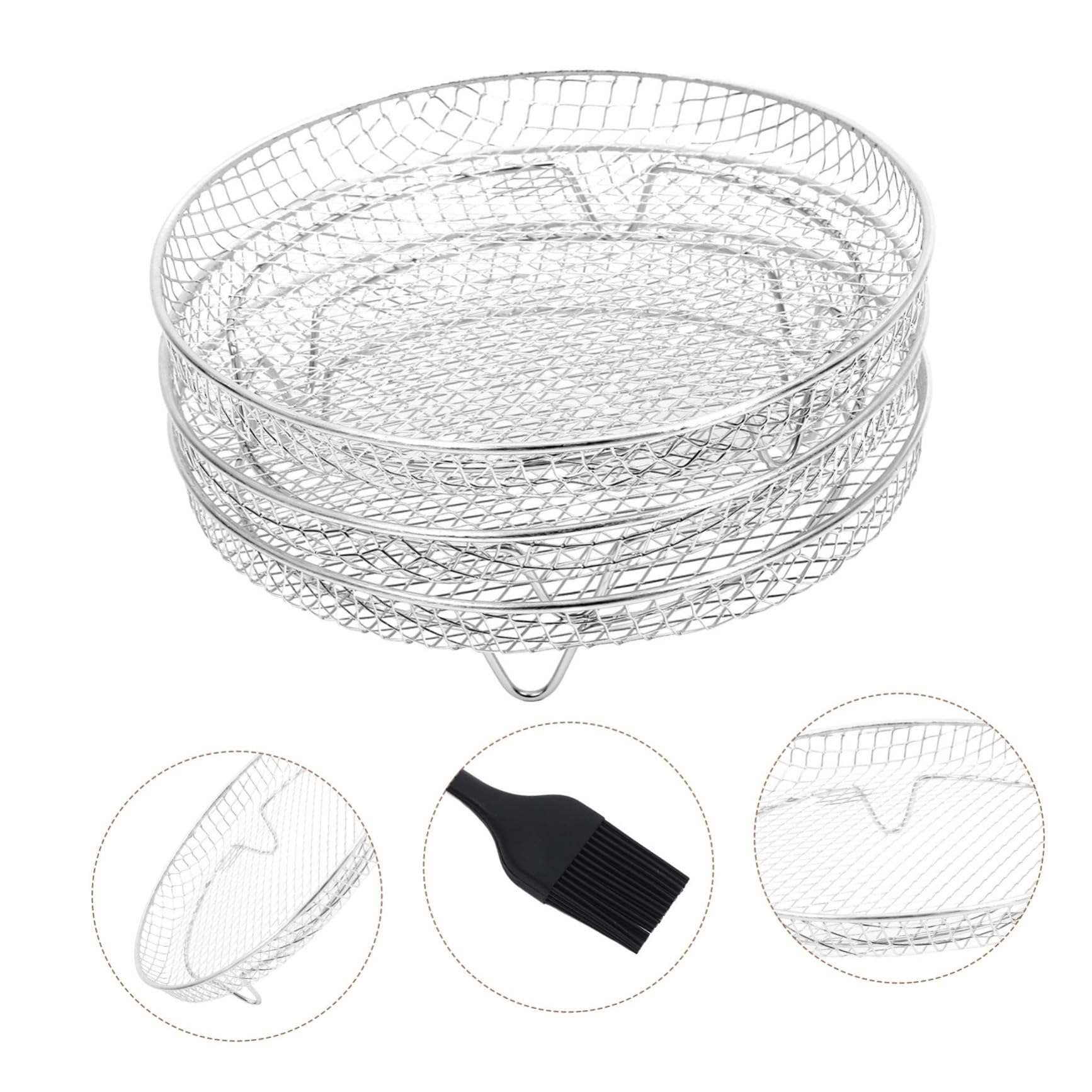 Accessorio per Friggitrice ad Aria, Set 1 Pezzo in Acciaio Inox Argento
