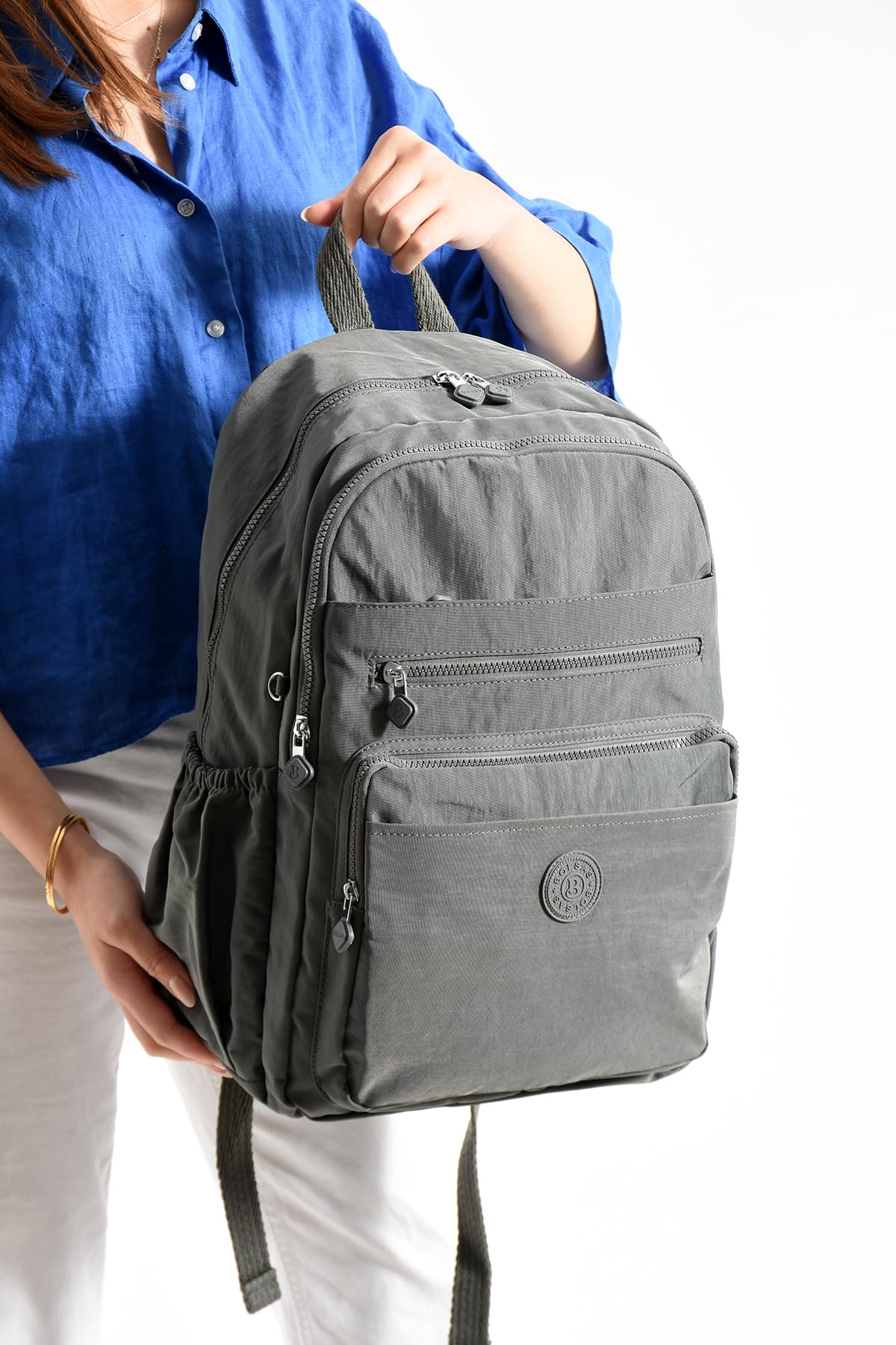 louisiana polo Bolsas Kadın Okul Sırt Çanta Gri 1095