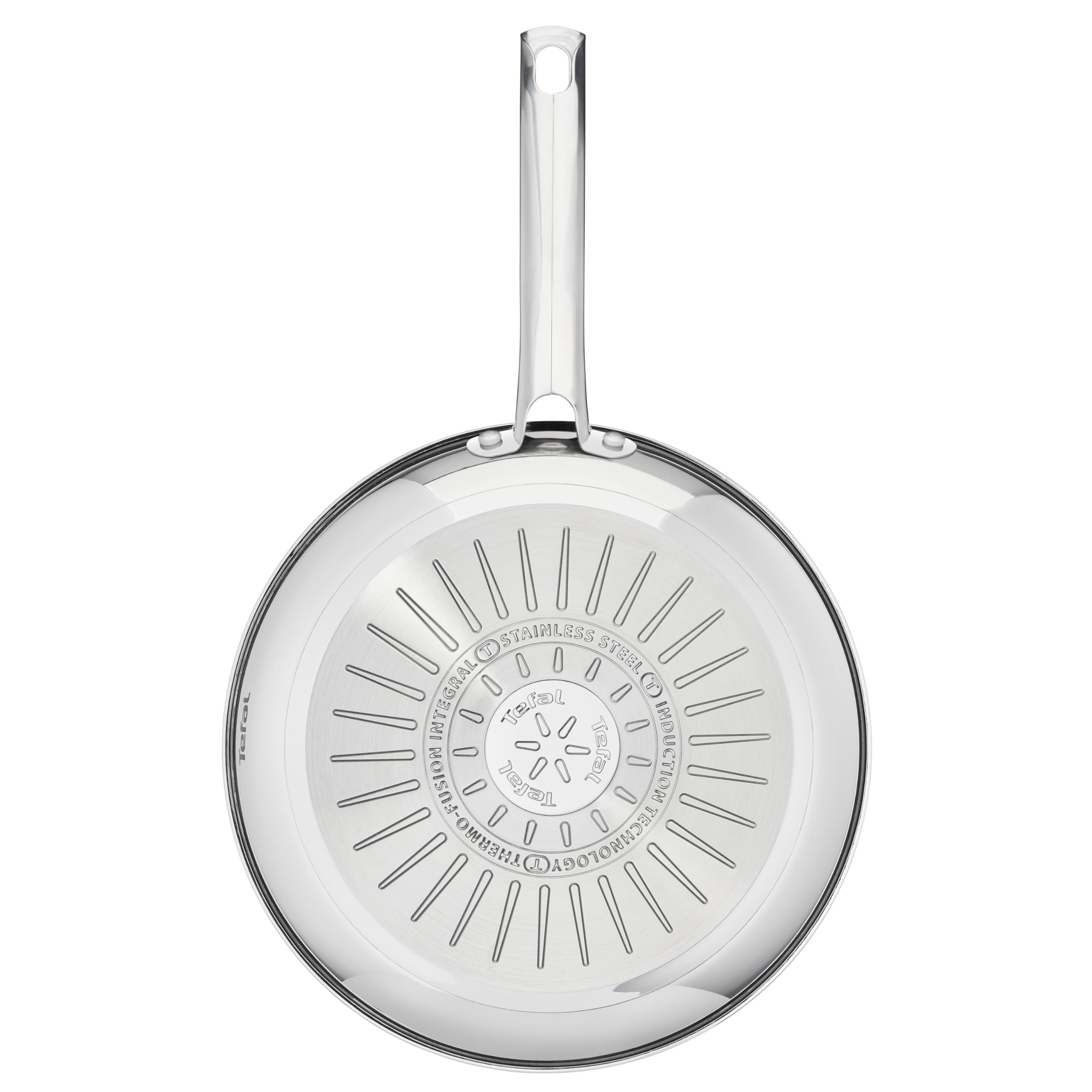 Tefal Duetto On G766S334 3-częściowy zestaw patelni 20/24/28 cm, ceramiczna powłoka nieprzywierająca, sygnał termiczny, nitowany uchwyt, nadaje się do wszystkich rodzajów kuchenek, stal nierdzewna