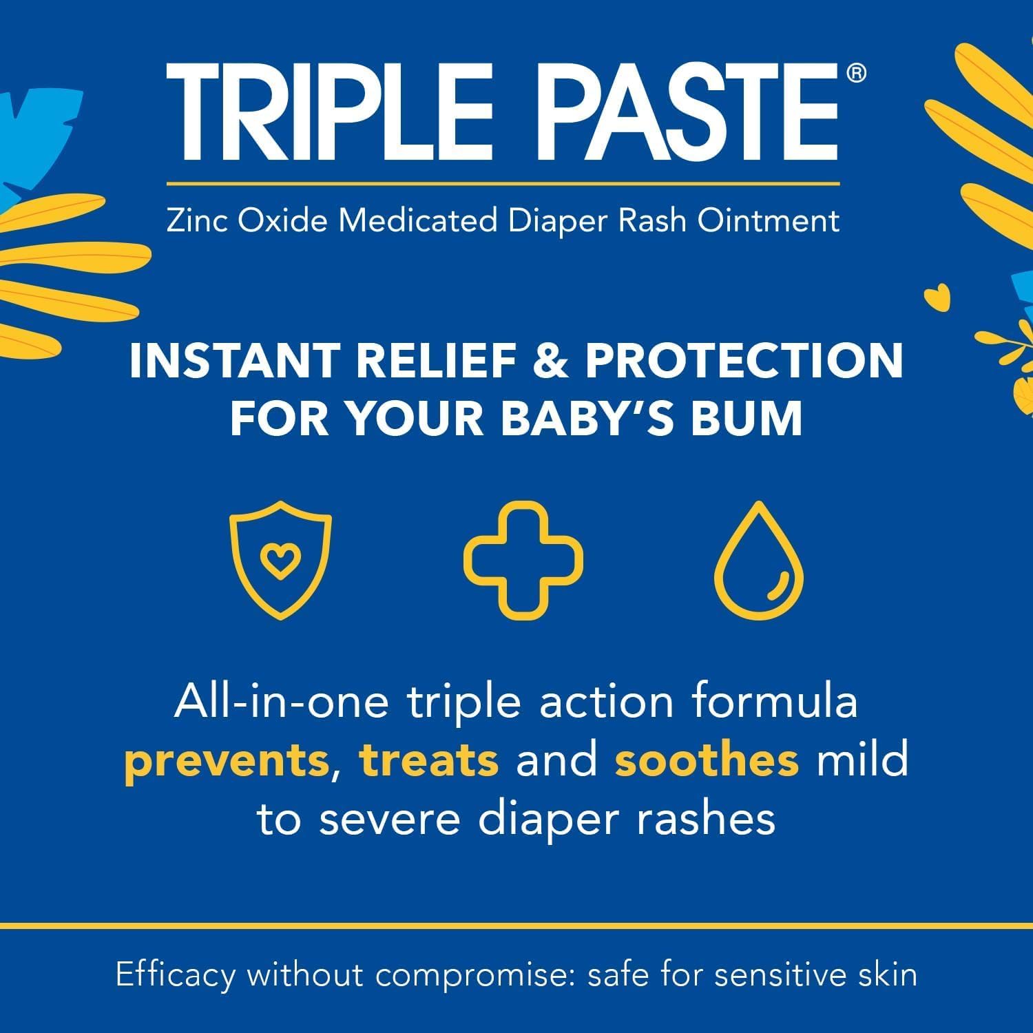 Triple Paste Medicated Ointment for Diaper Rash, 2 Ounce