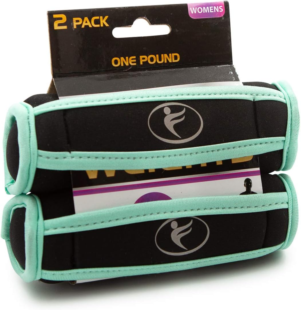 Kole Imports (2 Pack 1lb Walking Weights Soft Hand Grip Exercise Home Gym Accessories