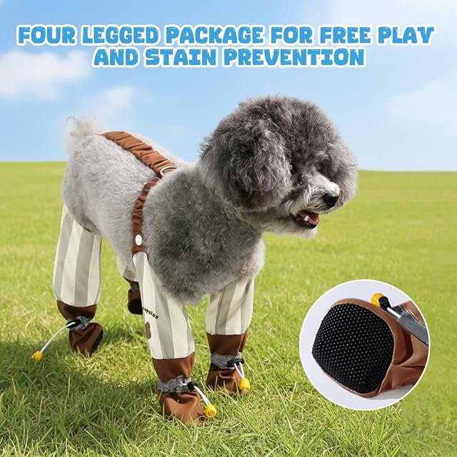 Foto 3 de 8 de XFSRG Pantalones para Perro a Prueba de Polvo Ajustables con Agarre Antideslizante Protectores para Acampar…