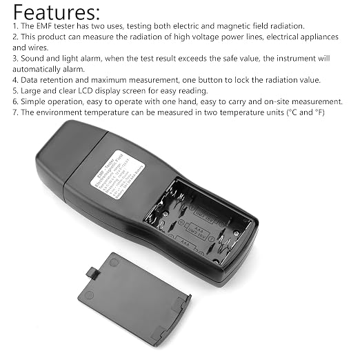 Medidor digital EMF Walfront AS1392 con pantalla LCD miniatura 8
