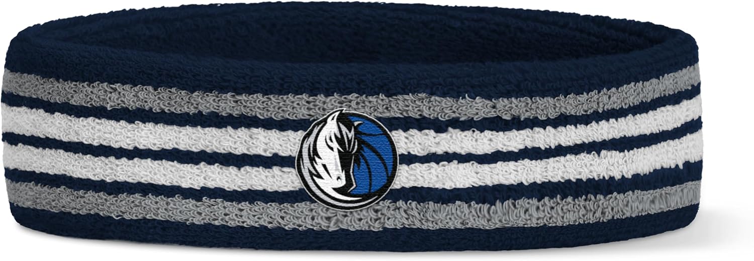 For Bare Feet NBA Officially Licensed Team Logo Headband & Wristband Combo Pack Team Color OSFM