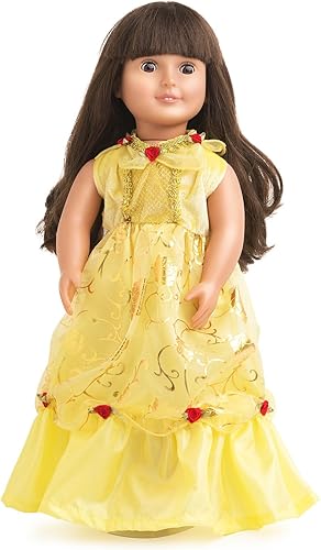 Miniatura 2 de Pequeñas Aventuras Princesas vestidas a juego Disfraz para muñecas (Varias de princesas disponibles), Amarillo (Yellow Beauty)