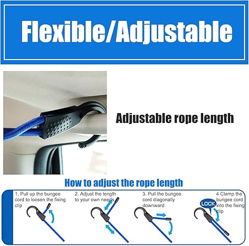 Miniatura 3 de Fydun 1.5M Multi Purpose Luggage Rope Elastic Car Jacket for Travel Wide Range of Uses