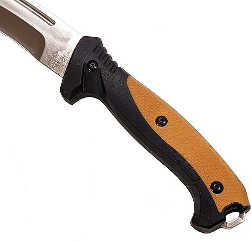 Miniatura 4 de Machete de espiga completa estilo Kukri resistente de 18.75 pulgadas con mango G10. Para uso de camping al aire libre