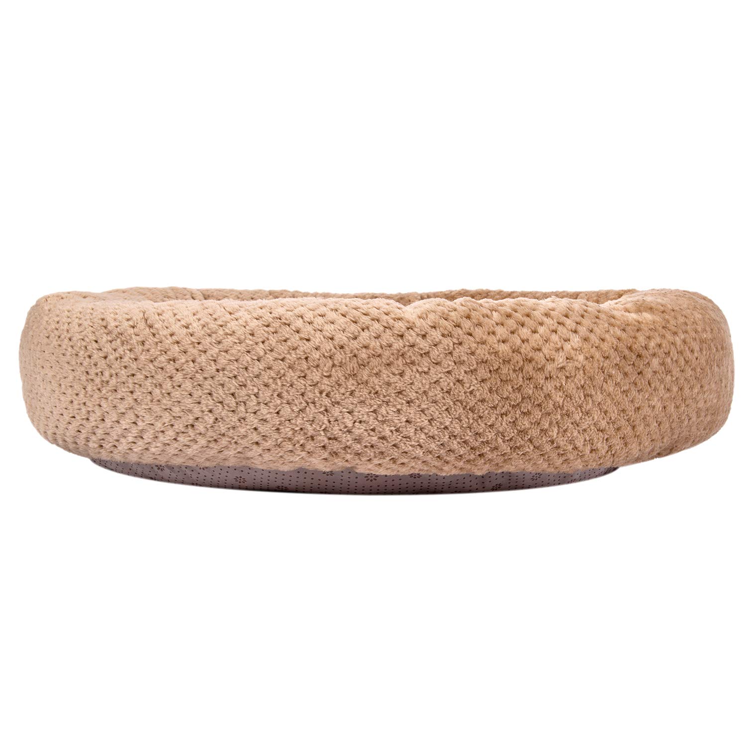 WONDER MIRACLE Camas mullidas de lujo para mascotas, camas súper afelpadas para perros o gatos, ideales para jaulas de perros, aptas para lavar a máquina y secadora (24 x 24 pulgadas, moca)