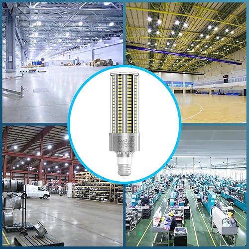 Miniatura 7 de Bombilla LED de maíz E26 súper brillante de 50 W, lámpara de luz diurna de 6000 K, equivalente a 6348 lúmenes, 6348 lúmenes, E39, gran base de