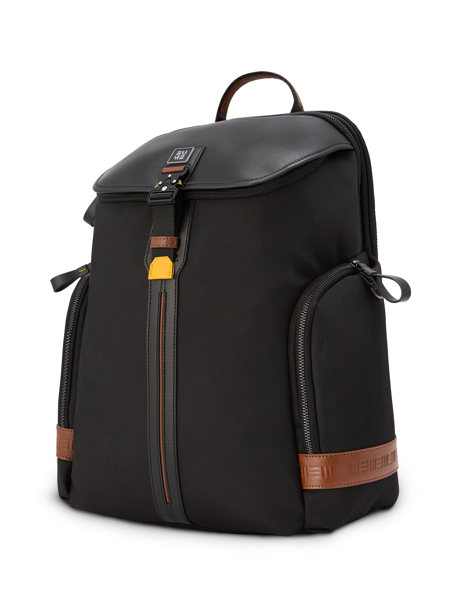 EUME Zorain Premium Laptop Backpack for Men & Women | 15.6 Inch Laptop Sleeve | 27L Water Resistant Nylon & Microfiber Vegan Leather | Lightweight & Multipurpose | For Office Work & Travel-image-48