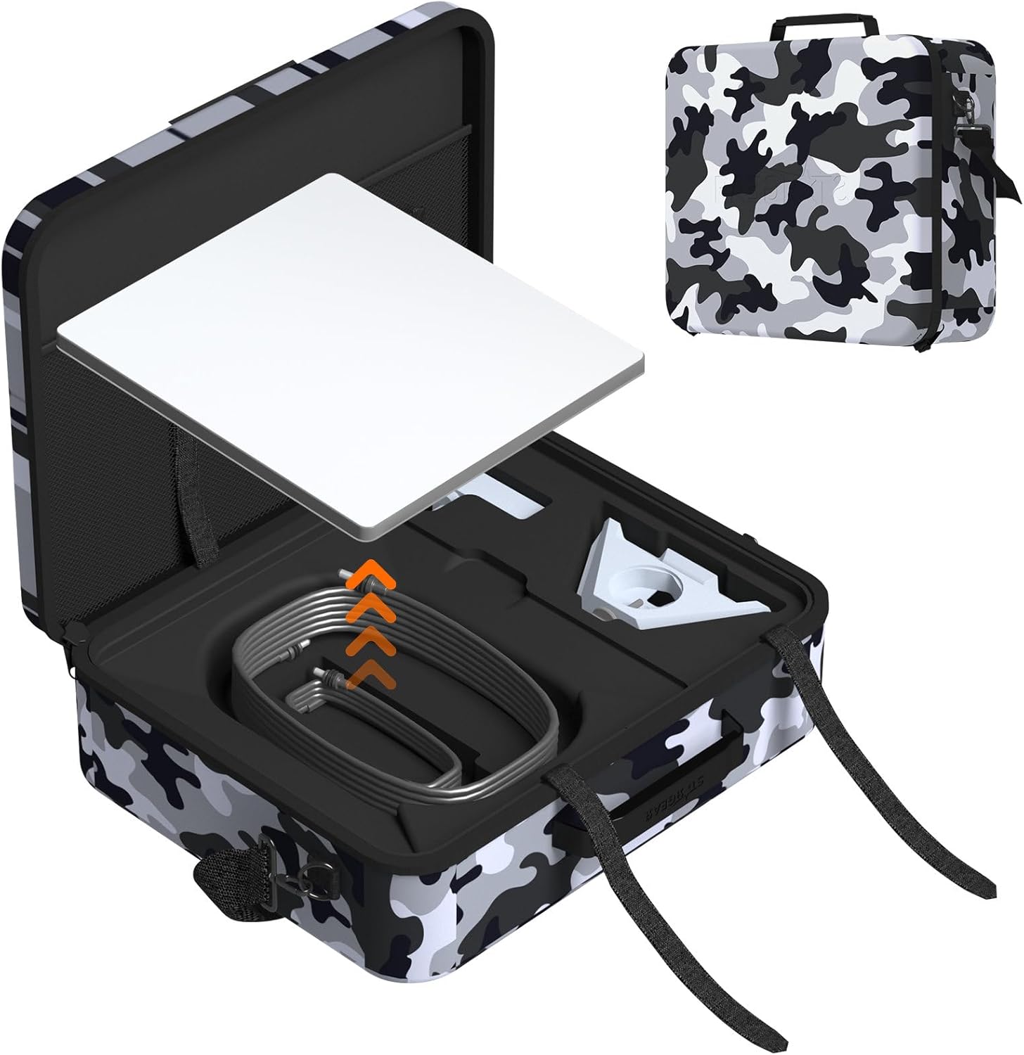 Starlink Mini Case Travel, Starlink Organizer Bag Travel Case for Starlink Mini Fit for Starlink Mount Dish Kit Cable Adapter Protection, Lightweight and Waterproof-Camo