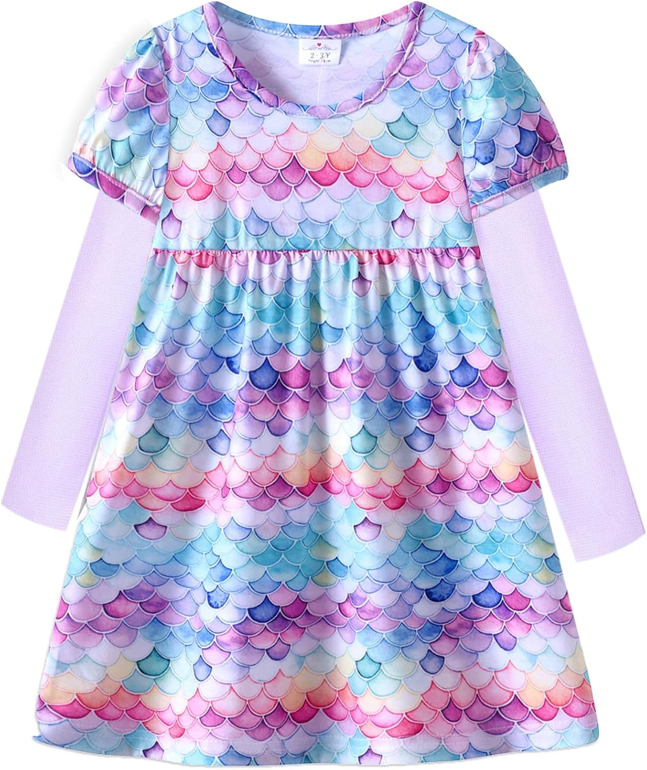 VIKITA Winter Girls Dresses Toddler Girl Clothes Long Sleeve School Outfits for Kids 2-12 Years