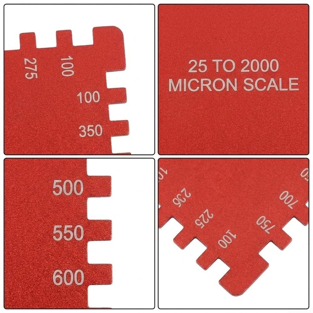 Calibrador Comb Gauge Aluminio Oxidado 25-2000μm(black)