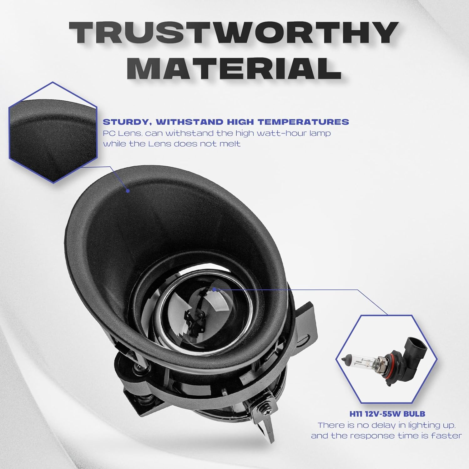 RP Remarkable Power, Fog Light for 2014 2015 Camaro Pair Driving Bumper Lamp, with wiring harness& switch, H11-12V 55W Bulbs Clear Lens FL7081